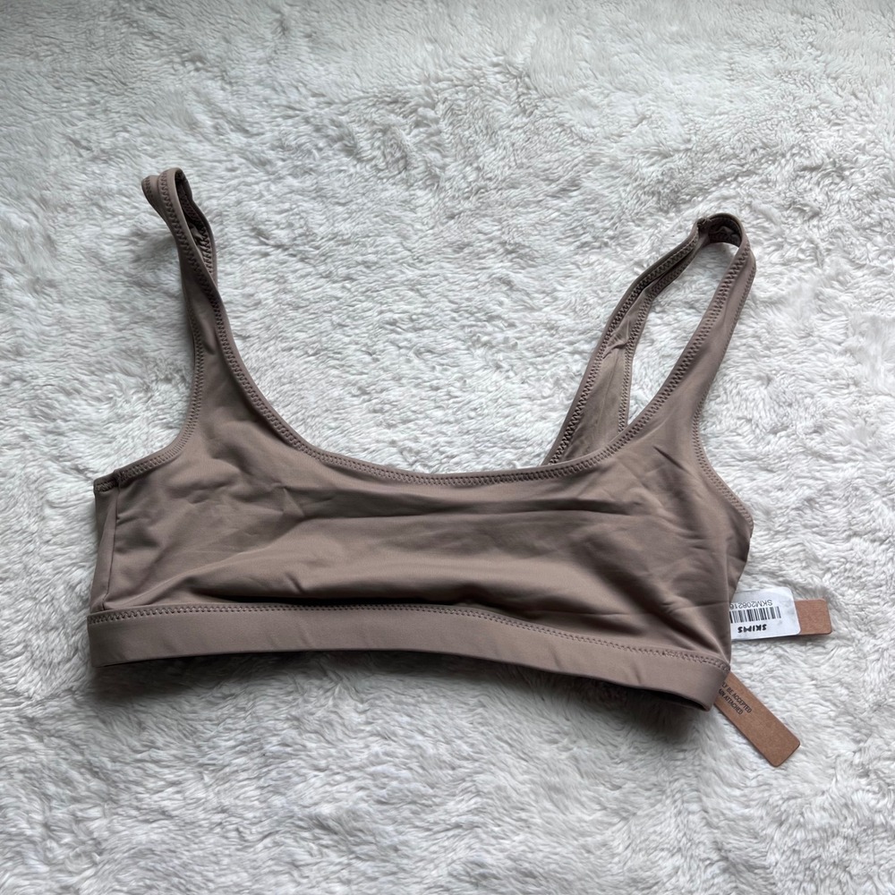 Skims Recycled Swim Tank Bikini Top Desert Brown SW-TNK-0743 Womens Small NEW